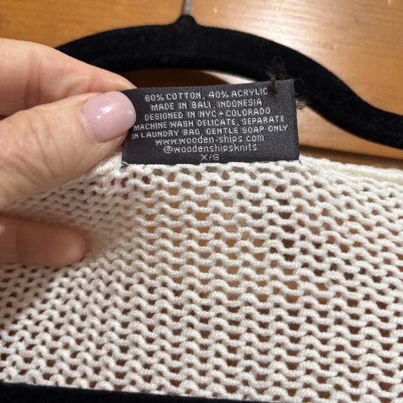 WOODEN SHIPS OFF WHITE/WHITE/CREAM SWEATER - Picture 5 of 5